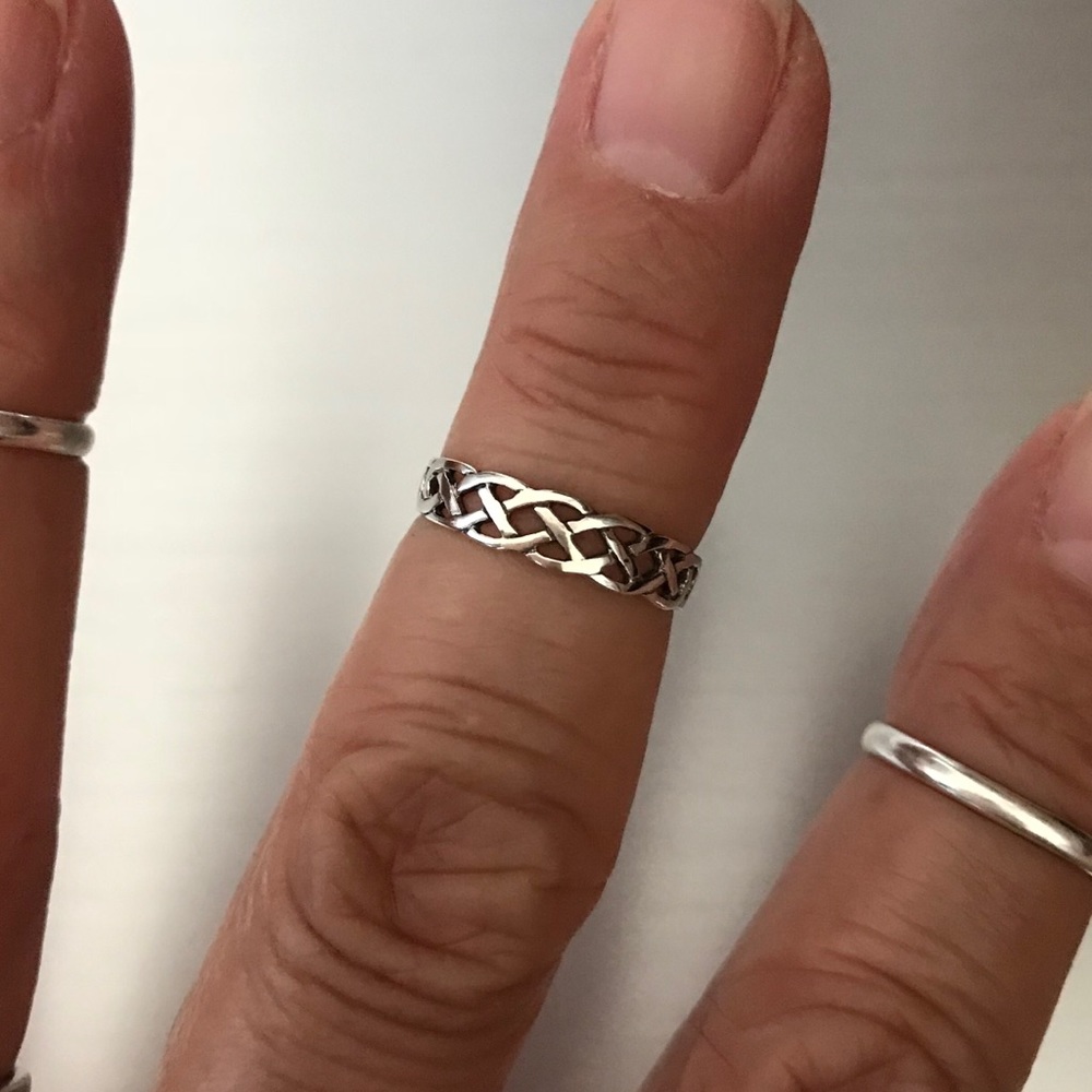 Sterling Silver Celtic Design Toe Ring - image 5